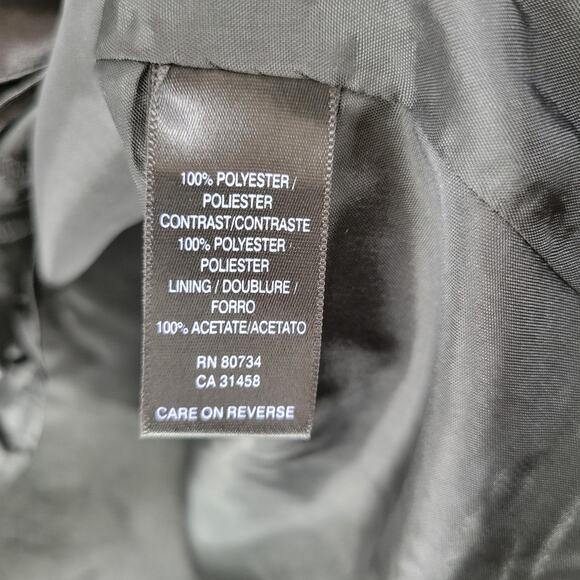 Max and Cleo Maralin Satin Dress Womens 12 Black Feathers Holiday Cocktail - Picture 4 of 16